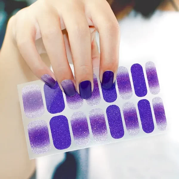 Purple Glitter Ombre Nail Wraps - SENA NAIL