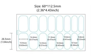 sena nail wraps size chart