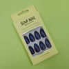 Purple Short Almond Glitter Press On Nails - Sena Nail