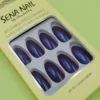 Short Purple Almond Glitter Press On Nails - Sena Nail