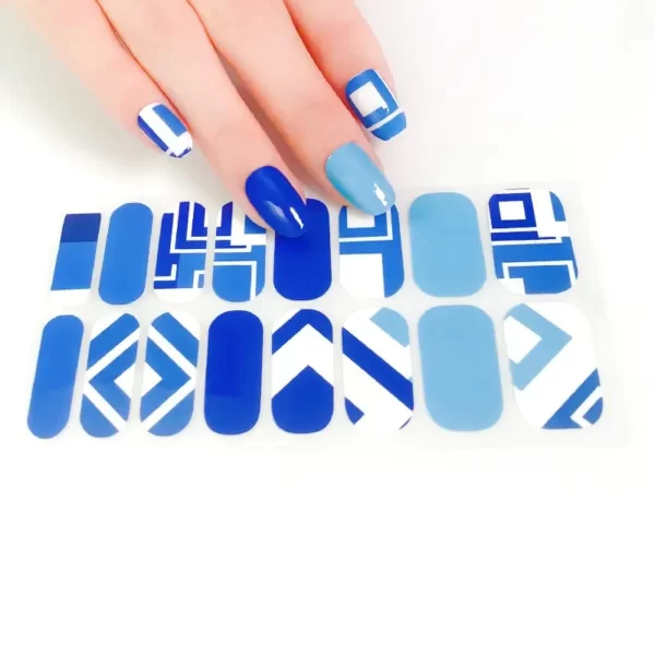 Shapes Blue Western Nail Strips