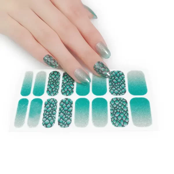 Snake Ombre Glitter Nail Wraps - Sena Nail