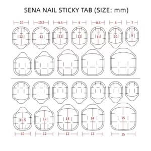 Press on nail adhesive tabs size - SENA NAIL