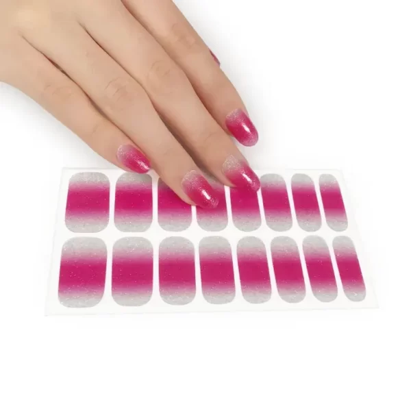 Pink Glitter Ombre Nail Wraps - SENA NAIL
