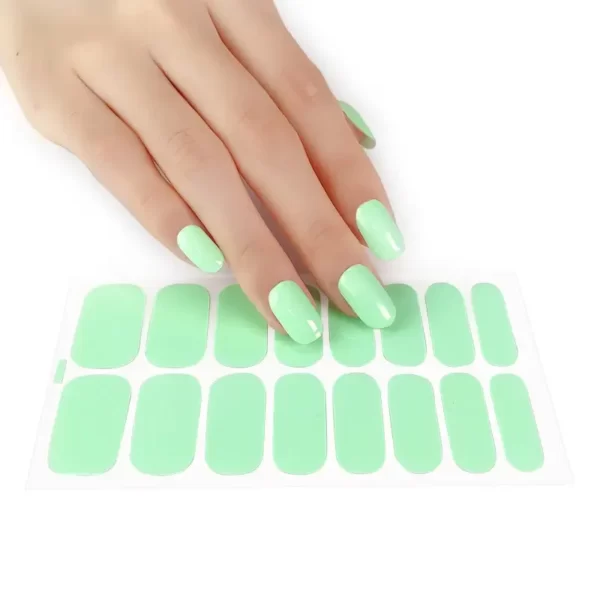 Green Solid Color Nail Polish Strips - SENA NAIL