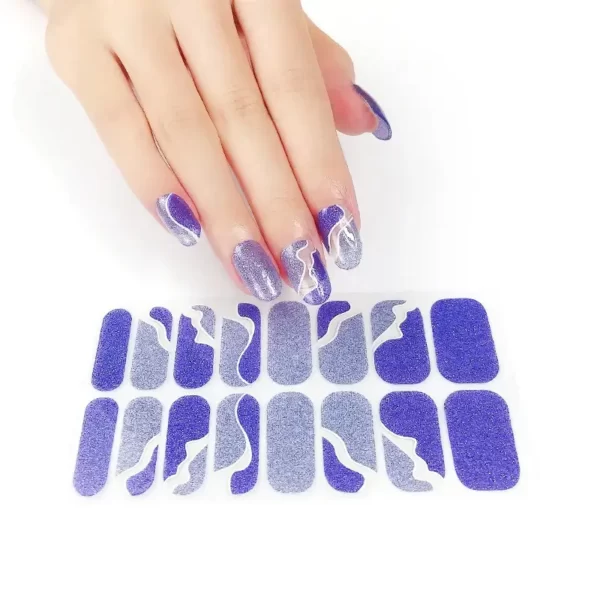 Blue Glitter Nail wraps - SENA NAIL