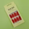 Short Red Coffin Matte Press On Nails - SENA NAIL
