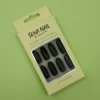 Black Glossy Long Oval Press On Nails - SENA NAIL