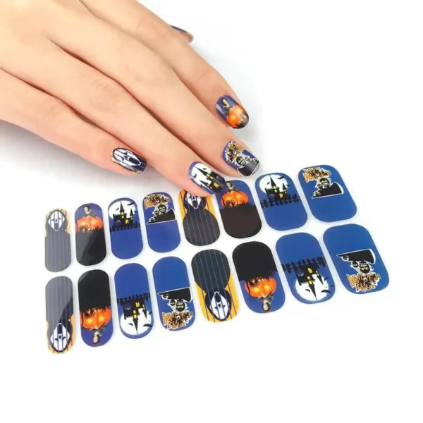 Ghost Castle Halloween Nail Wraps - SENA NAIL