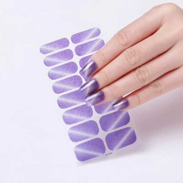 Purple Glitter Slash Ombre Nail Wraps - SENA NAIL
