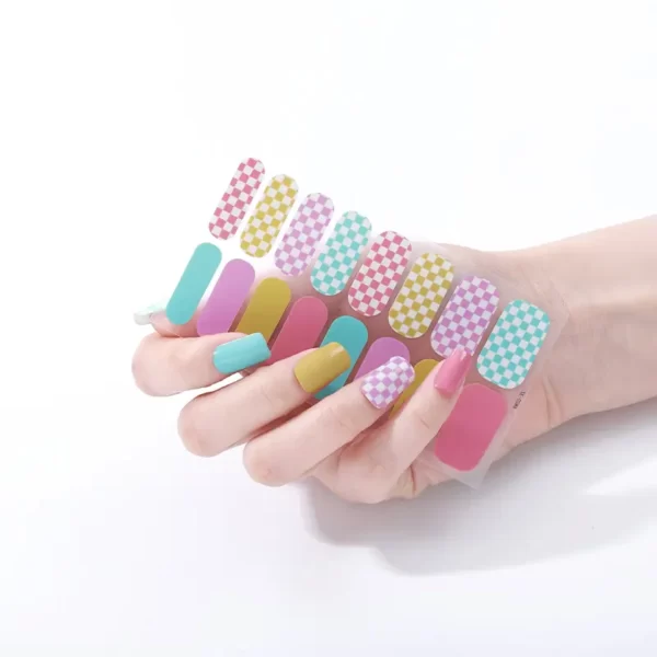 Colorful Plaid Nail Wraps - SENA NAIL