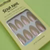 Short Almond Glitter Nude Press On Nails -SENA NAIL