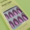 Purple Almond Metallic Press On Nails - SENA NAIL