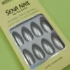 Silver Almond Metallic Press On Nails - SENA NAIL