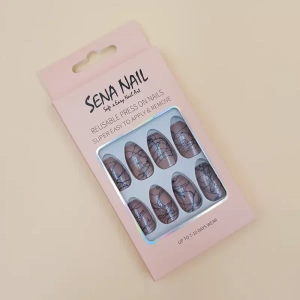 Short Coffin Shape Press On Nails - SENA NAIL