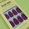 Short Coffin Purple Glitter Press On Nails - SENA NAIL