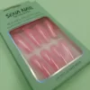 Long Coffin Pink Holographic Press On Nails - SENA NAIL