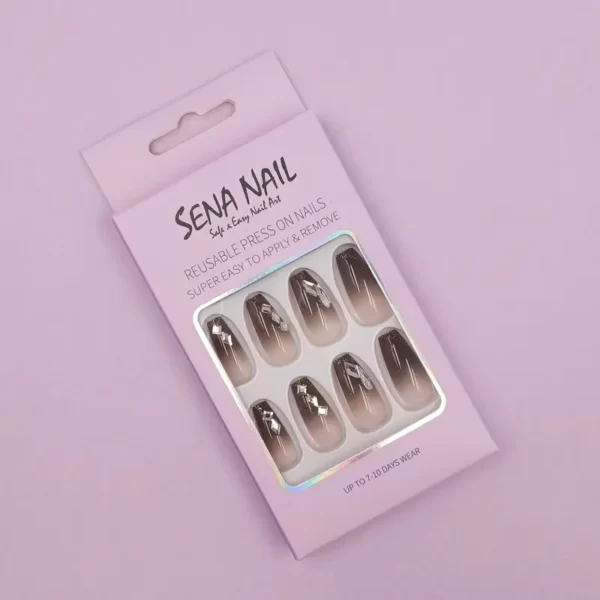 Coffin Ombre Luxury Press On Nails - SENA NAIL