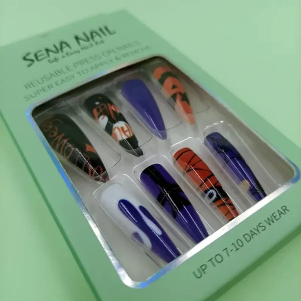 Long Stiletto Halloween Press On Nails - SENA NAIL