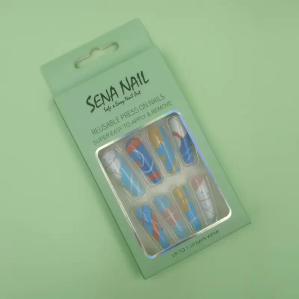 Coffin Christmas Glue On Nails - SENA NAIL