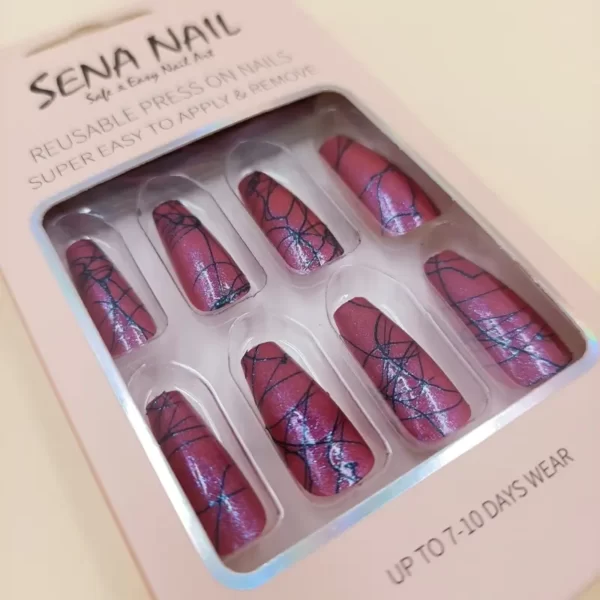 Red Long Ballerina Press On Nails - SENA NAIL