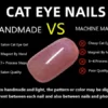 Handmade holo cat eye vs machine made - SENA NAIL