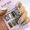 Tiger print cat eye nails - SENA NAIL